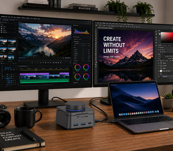 Dual monitor setup with TOBENONE UDS060 docking station for Windows and Mac
