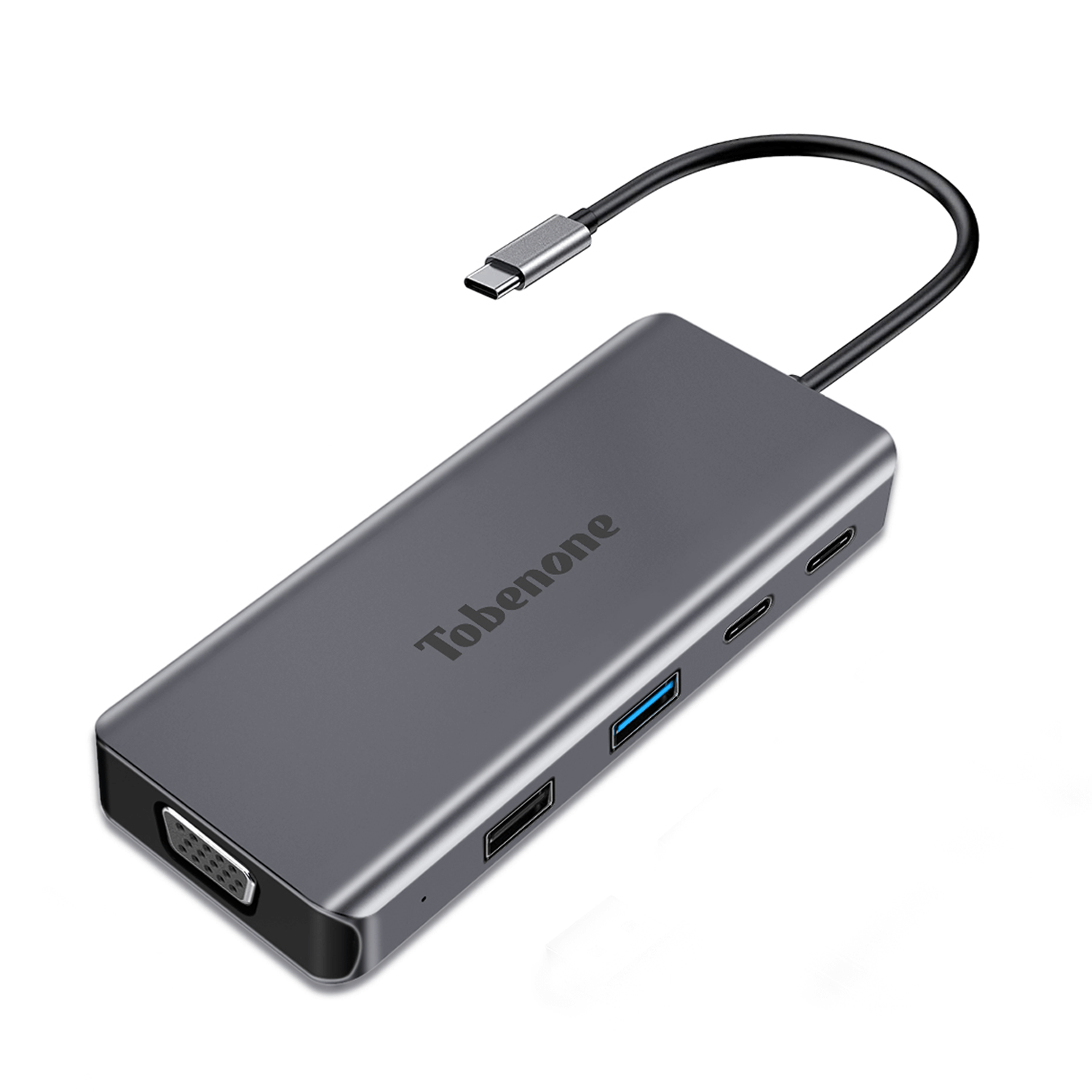Tobenone USB C Hubs for Your Laptops- 2 HDMI Ports and 1 VGA Port