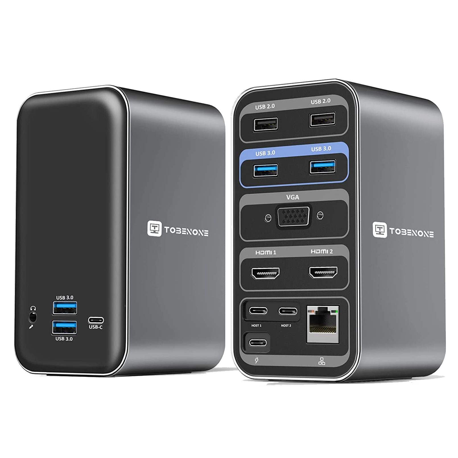 TobenONE 18-in-2 MacBook Docking Station Dual Monitor 4K TobenONE 18-in-2 MacBook Docking Station Dual Monitor 4K