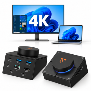 TobenONE 10-in-1 Shortcut-Key Docking Station with 4 Shortcut Buttons and Volume Knob - UDS048