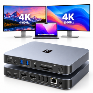 UDS015M Docking Station Dual Monitor for MacBook Pro/Air M5/M4/M3/M2/M1 Pro/Max