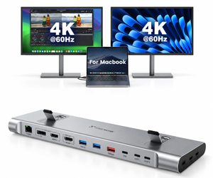 TobenONE USB-C Docking Station Triple/Dual 4K Monitor UDS041M Laptop Dock Stand