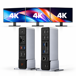 UDS045 Docking Station 3 Monitors 18-in-1 Triple 4K Display with 150W Power Adapter