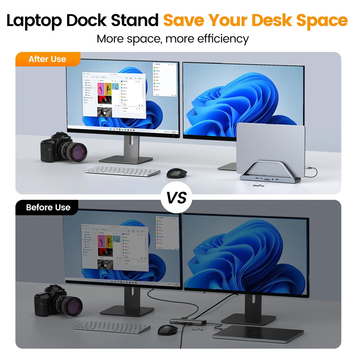 UDS020P USB C Docking Station Triple Monitor for Laptop Universal Laptop Dock Stand