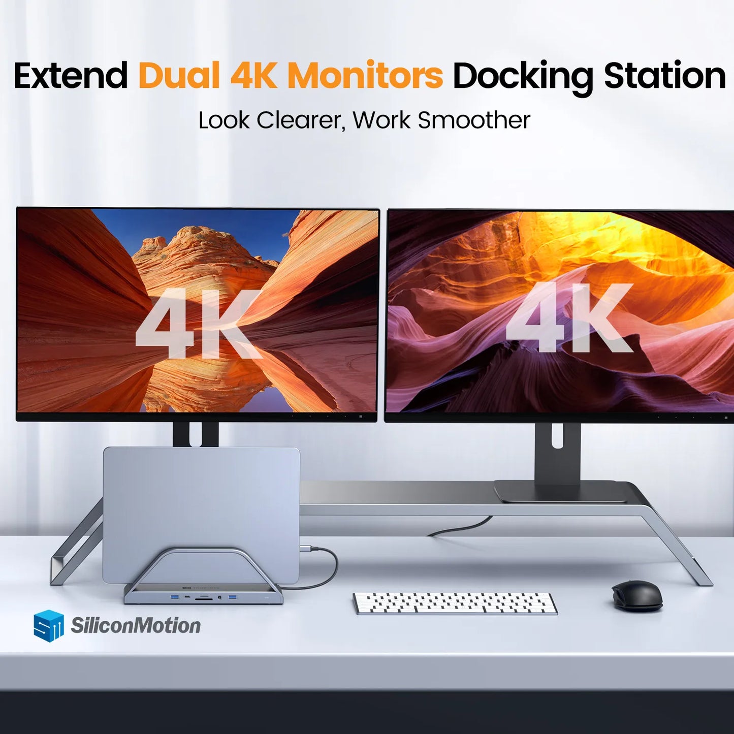 UDS020P USB C Docking Station Triple Monitor for Laptop Universal Laptop Dock Stand