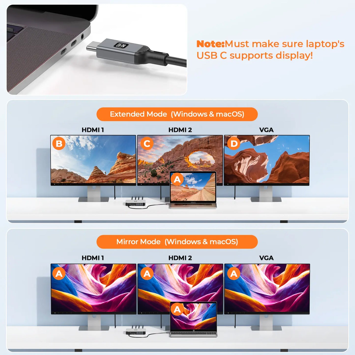 TOBENONE powerful laptop docking stations UDS015DS