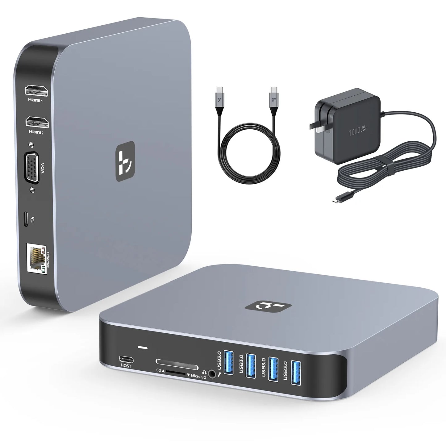 UDS015D Docking Station Triple Monitor for M1/M2/M3 MacBook Pro/Air /USB C Windows Laptops