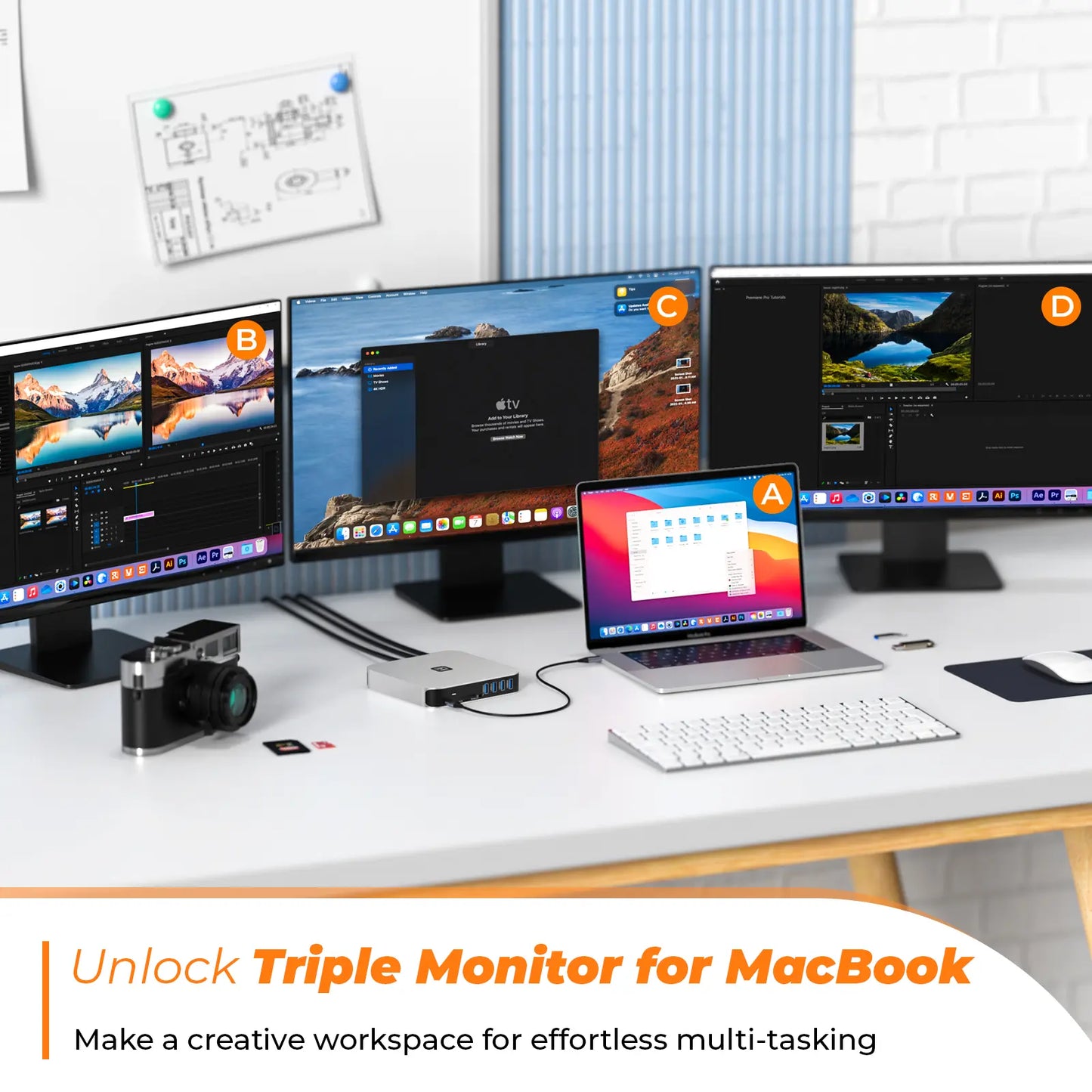 UDS015D-Silver Docking Station Maximize Your Work Efficiency