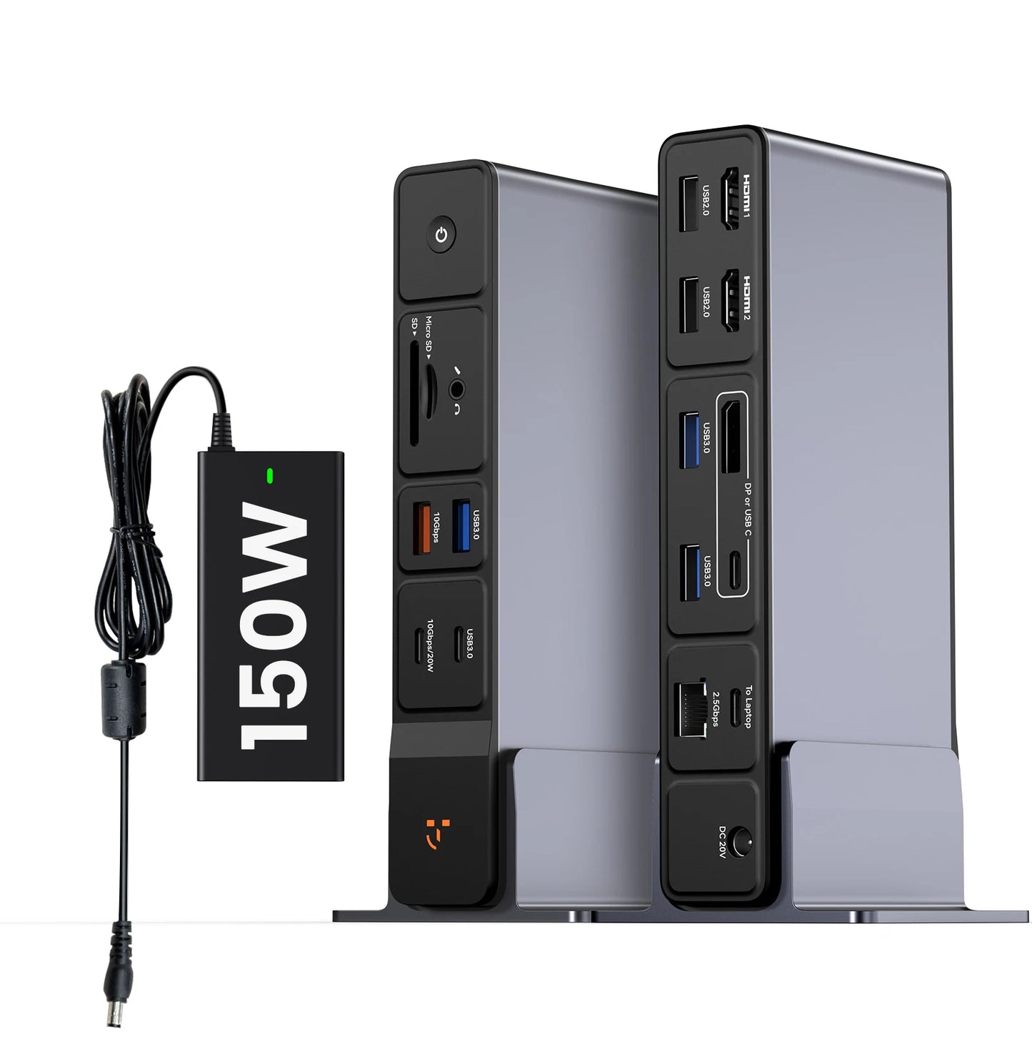 UDS045 Docking Station 3 Monitors 18-in-1 Triple 4K Display with 150W Power Adapter