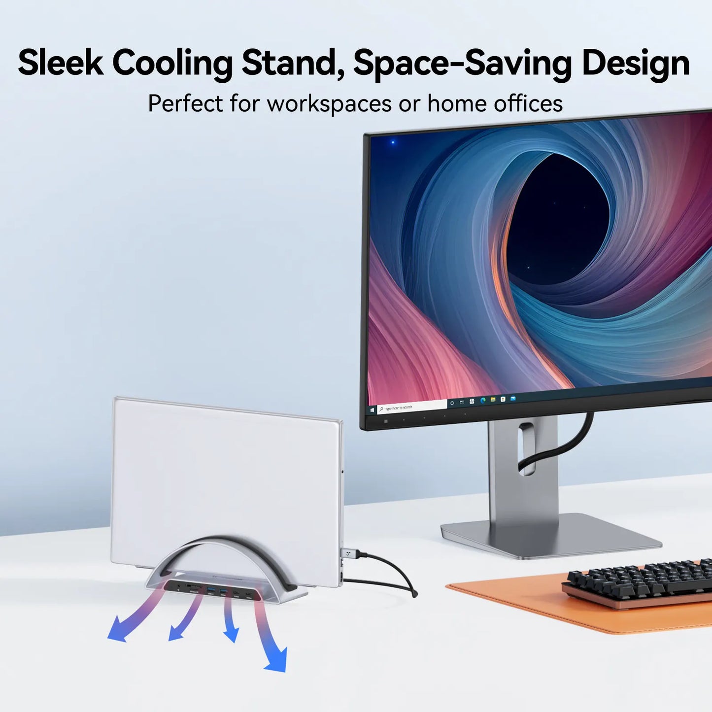 UDS047 TobenONE Laptop Docking Station Dual Monitor, 13-in-1 USB C Docking Station Stand