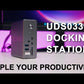 UDS033 TobenONE DisplayLink Docking Station Triple Monitor with 120W Power Adapter