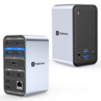 13-in-1 USB C L aptop Dock Dual Monitor