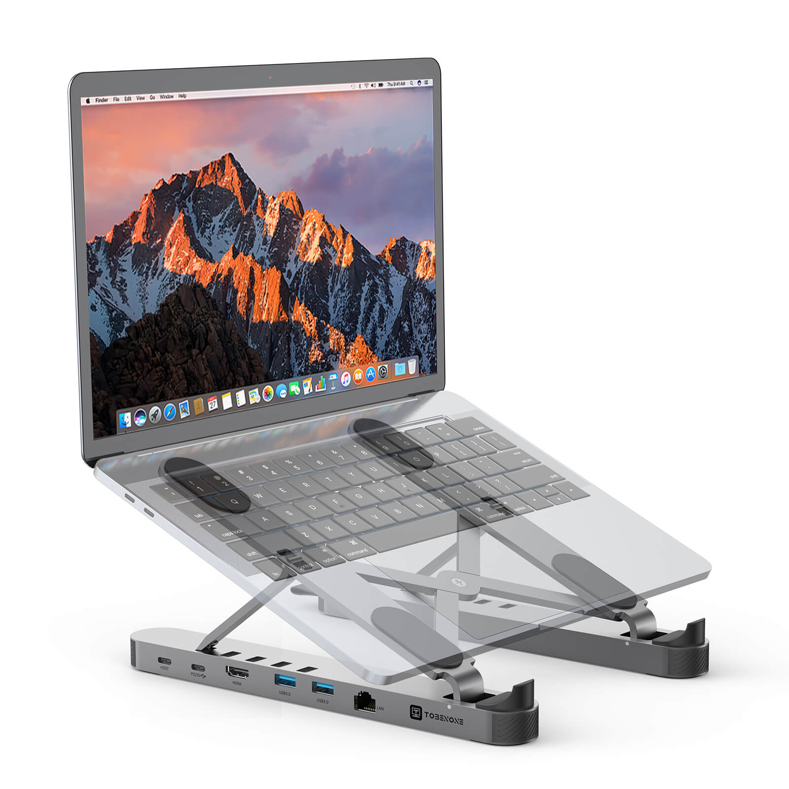bestikke Puno Lad os gøre det UDS029 USB C Laptop Docking Station Ergonomic Portable Laptop Stand –  Tobenone