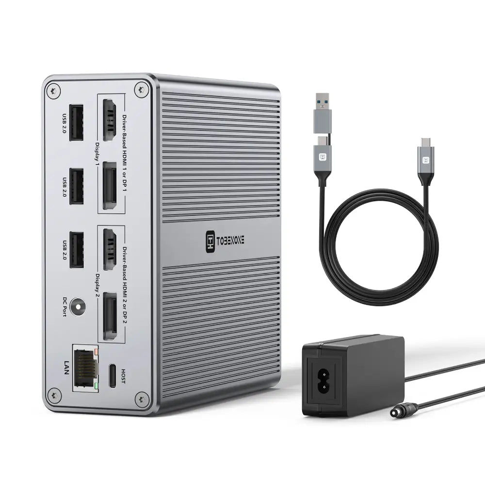 18-In-1 Station USB 3.0 or USB-C Dual Monitor Dock U – Tobenone