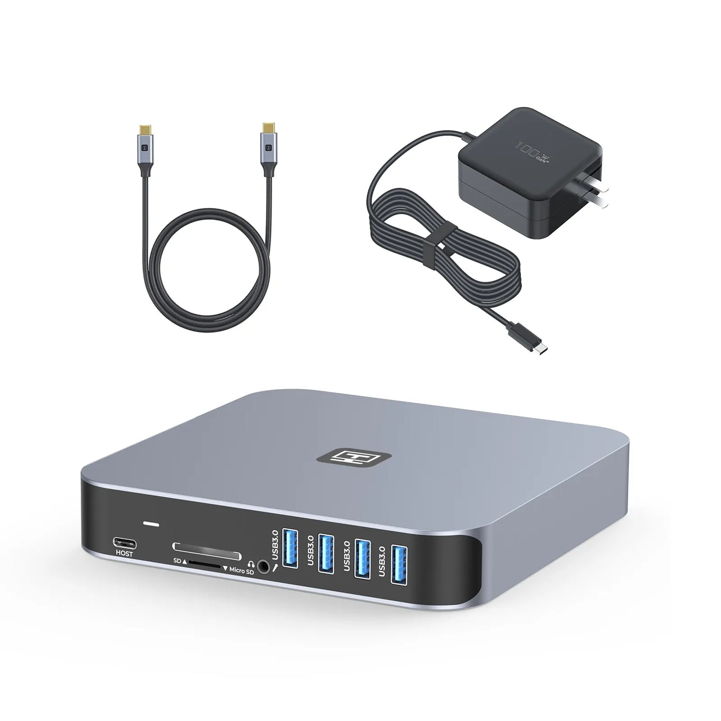 UDS015D-Silver Universal Triple Display Docking Station with Power Delivery