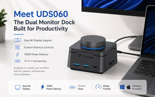 UDS060 dual monitor docking station for Mac and Windows