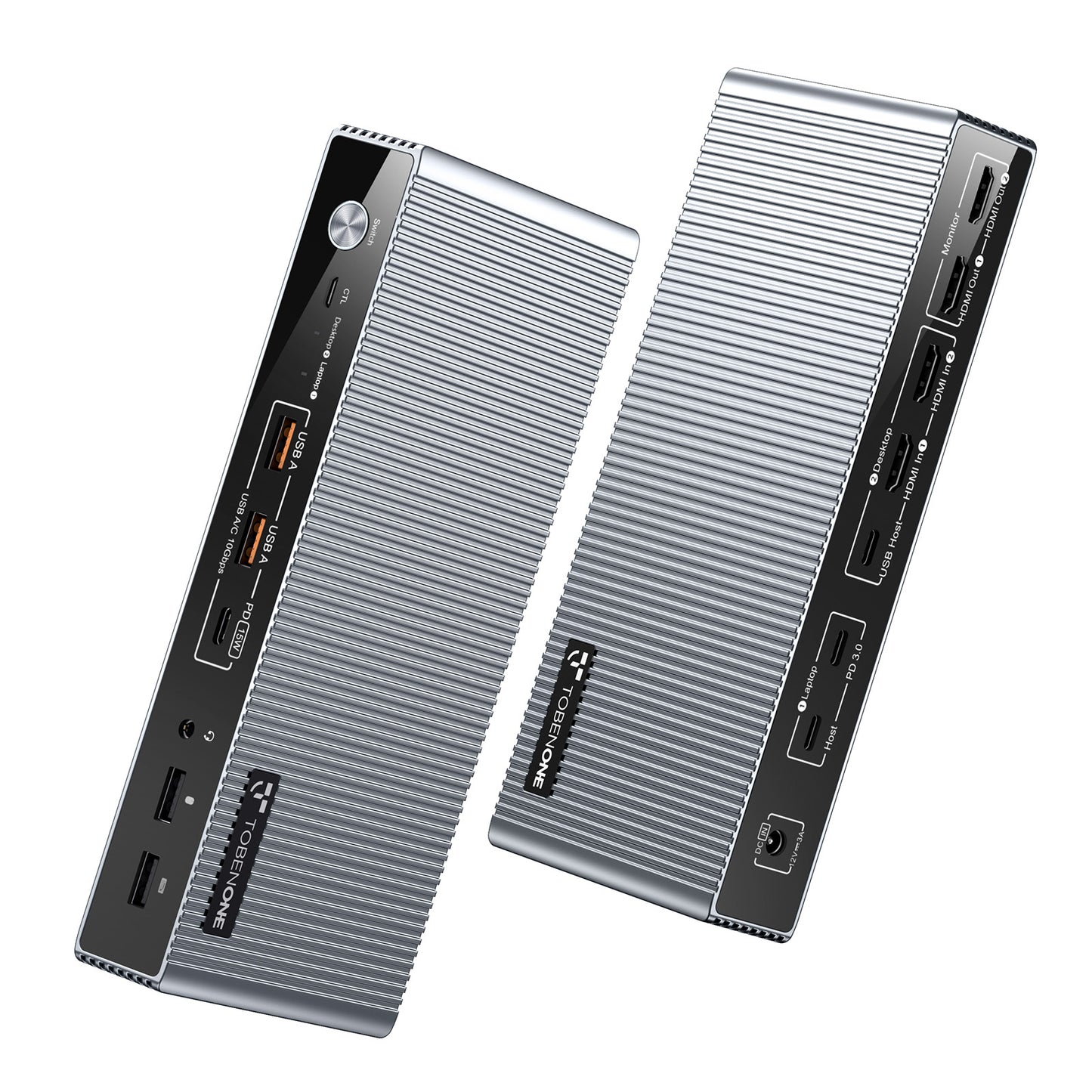 TKM001 KVM Docking Station 2 Monitors 2 Computers Dual HDMI 4K@60Hz