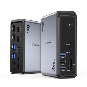 TobenONE UDS057A USB-C Docking Station, Dual 4K HDMI, 100W PD