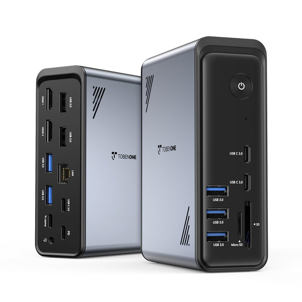 TobenONE UDS057A USB-C Docking Station, Dual 4K HDMI, 100W PD Charging