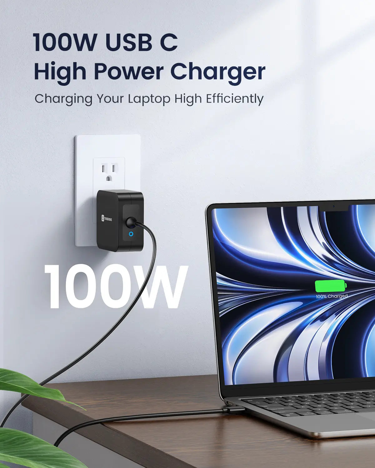 100W USB C Laptop Charger - Fast and Universal GaN III Power Supply ...