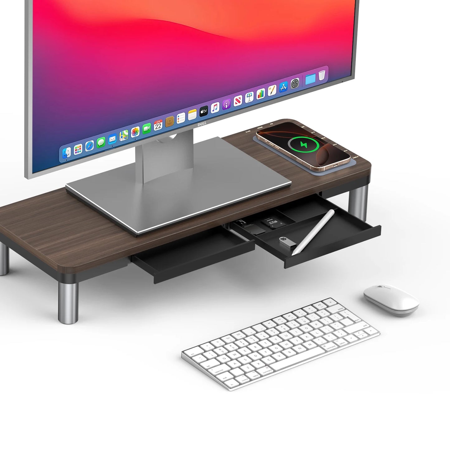 UDS043 TobenONE 10-in-1 Docking Station & Monitor Stand Ergonomic MacBook Docking Station