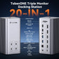 UDS056 20-in-1 Docking Station 3 Monitors for MacBook & Windows, Triple 4K@60Hz Monitor Docking Station