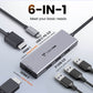6-in-1 USB C Hub Dual HDMI USB C to Dual Monitor Adapter UDS039A