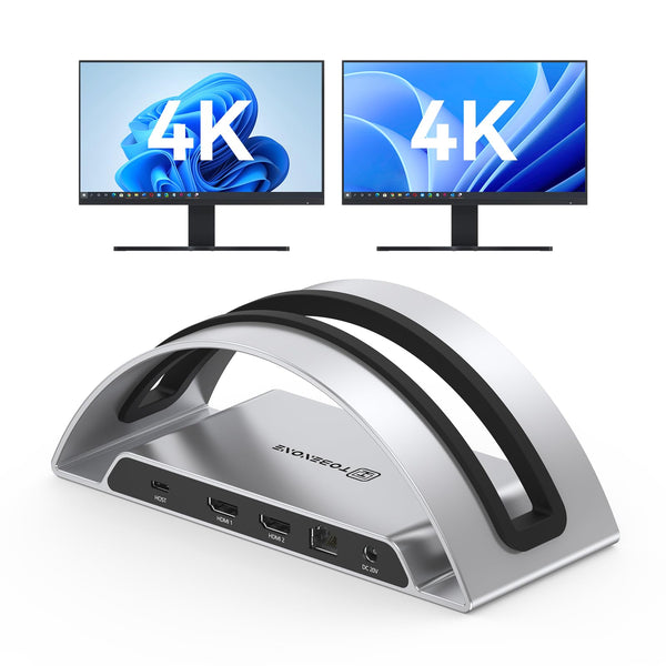 TobenONE Vertical USB-C Docking Station for Windows with Dual 4K HDMI