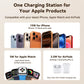 TobenONE 6-in-1 Wireless Charging Station with Alarm & Night Light & MagSafe Magnetic Phone Charger for Apple Devices TCW01