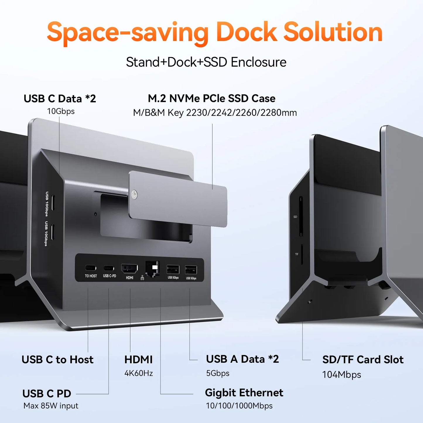 TobenONE UDS201 Vertical Docking Station for MacBook