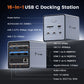 UDS032C Laptop Docking Station Triple 4K Monitor, 16-in-1 Docking Station with 3 HDMI