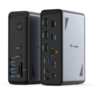 UDS057 Laptop Docking Station 3 Monitors, 18-in-1 USB-C Dock for Windows Laptops