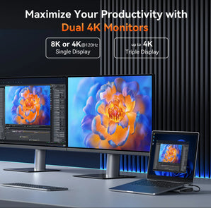 TobenONE UDS041W Laptop Stand & 16-in-1 USB C Docking Station