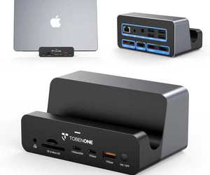 UDS040M Vertical Docking Station Dual Monitor for MacBook Pro/Air, All-in-One USB C Dock Stand