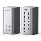 UDS056 20-in-1 Docking Station 3 Monitors for MacBook & Windows, Triple 4K@60Hz Monitor Docking Station