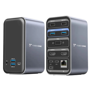 UDS009 Docking Station Dual Monitor 13-In-2 Triple Display USB-C Hub for MacBook Pro/Air