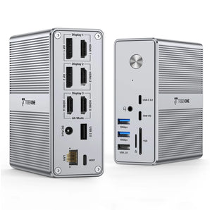 TobenONE UDS033B DisplayLink Docking Station 4 HDMI, 18-in-1 USB C Dock Included A 120W Power Adapter