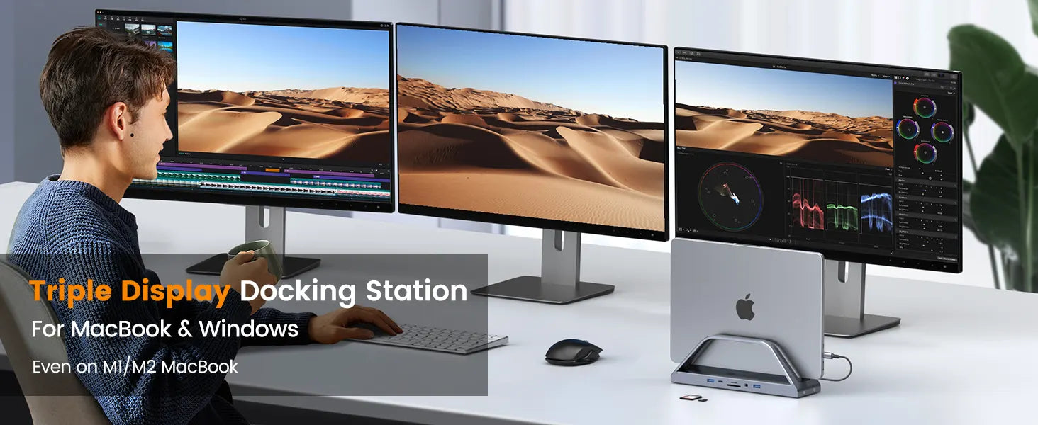 Triple-display-docking-station-stand-for-usb-c-windows-and-macos-even-on-m1-or-m2