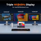 UDS056 20-in-1 Docking Station 3 Monitors for MacBook & Windows, Triple 4K@60Hz Monitor Docking Station