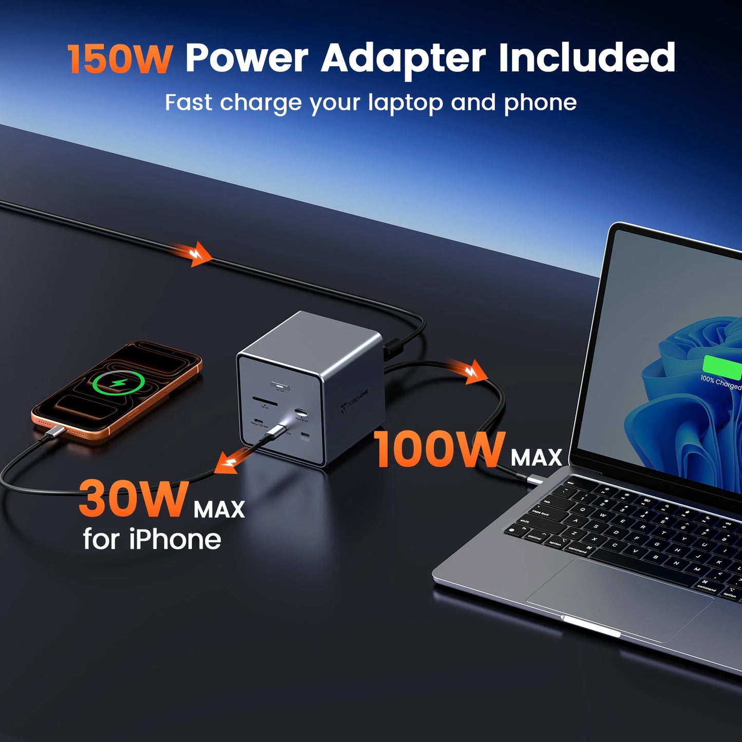 UDS032C Laptop Docking Station Triple 4K Monitor, 16-in-1 Docking Station with 3 HDMI