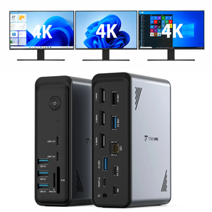 UDS057 Laptop Docking Station 3 Monitors, 18-in-1 USB-C Dock for Windows Laptops