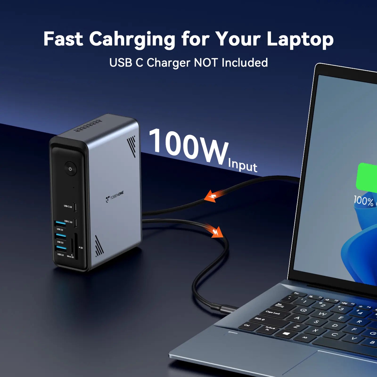 Windoes Docking TobenONE 18-in-1 Docking Station, Triple 4K Display for Windows Laptops