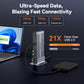 TOBENONE UDS050C 18-in-1 DisplayLink Docking Station for 5 Monitors with Cooling Fan