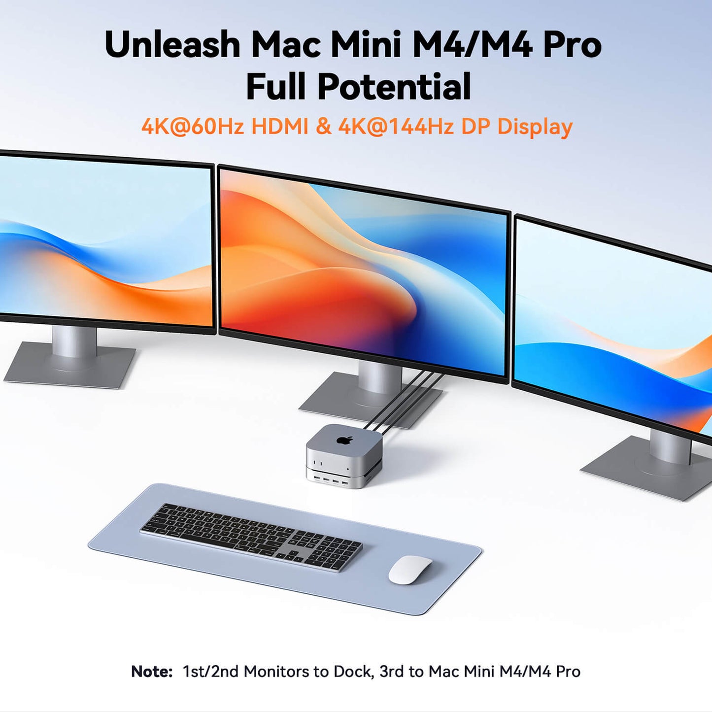 TobenONE 13-in-1 Mac mini M4/M4 Pro Dock with 8TB NVMe SSD Enclosure