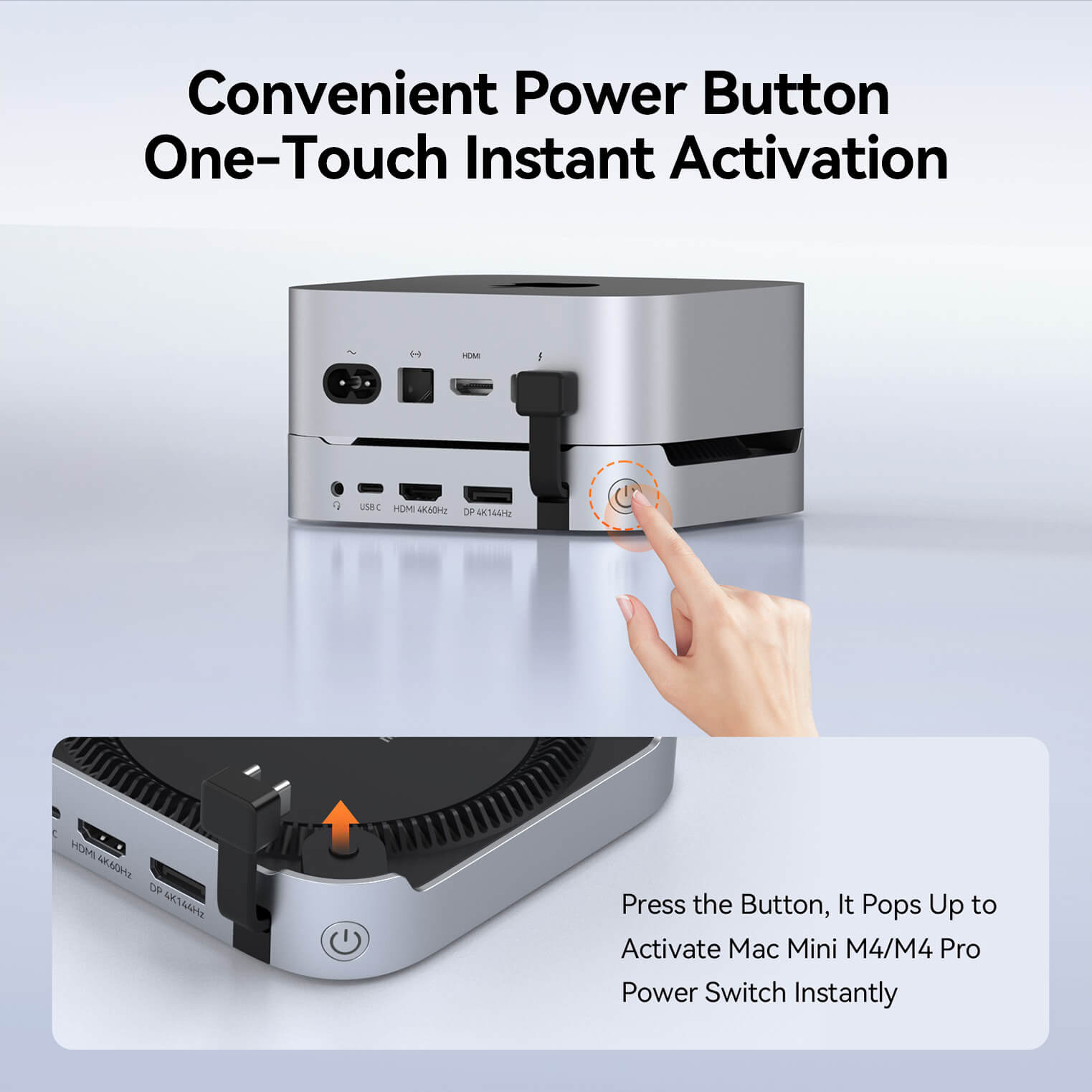 TobenONE 13-in-1 Mac mini M4/M4 Pro Dock with 8TB NVMe SSD Enclosure