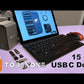 UDS019 Laptop Docking Station Dual Monitor 15-in-1 USB C Dock for USB C Windows Laptops