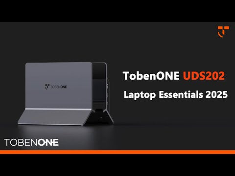 TobenONE Dual 4K Docking Station with Stand: 2 HDMI, 100W Power, 6 USB