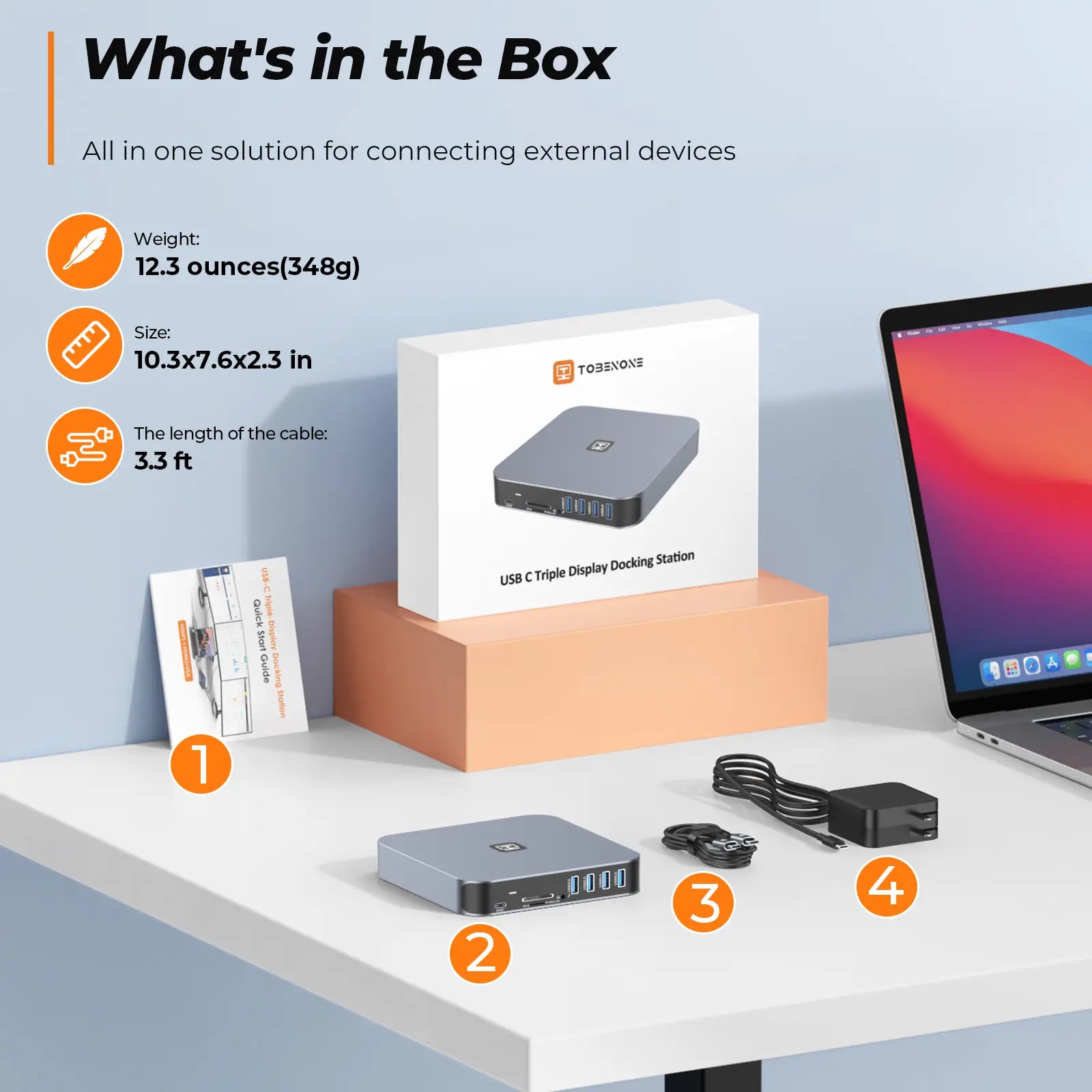 UDS017T Thunderbolt 3 Docking Station For MacBook and Windows Laptops –  TobenONE