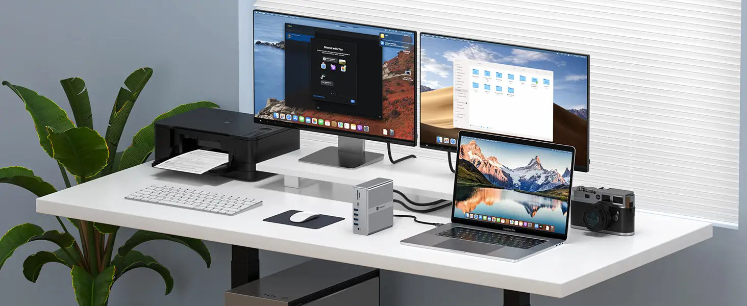 18-In-1 Docking Station USB 3.0 or USB-C Dual Monitor Universal Dock U ...