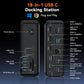 UDS057 Laptop Docking Station 3 Monitors, 18-in-1 USB-C Dock for Windows Laptops